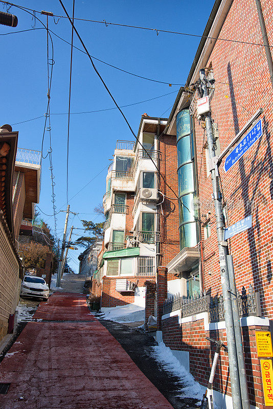 Seoul Gahoe-dong Back Alley in Winter首尔嘉会洞